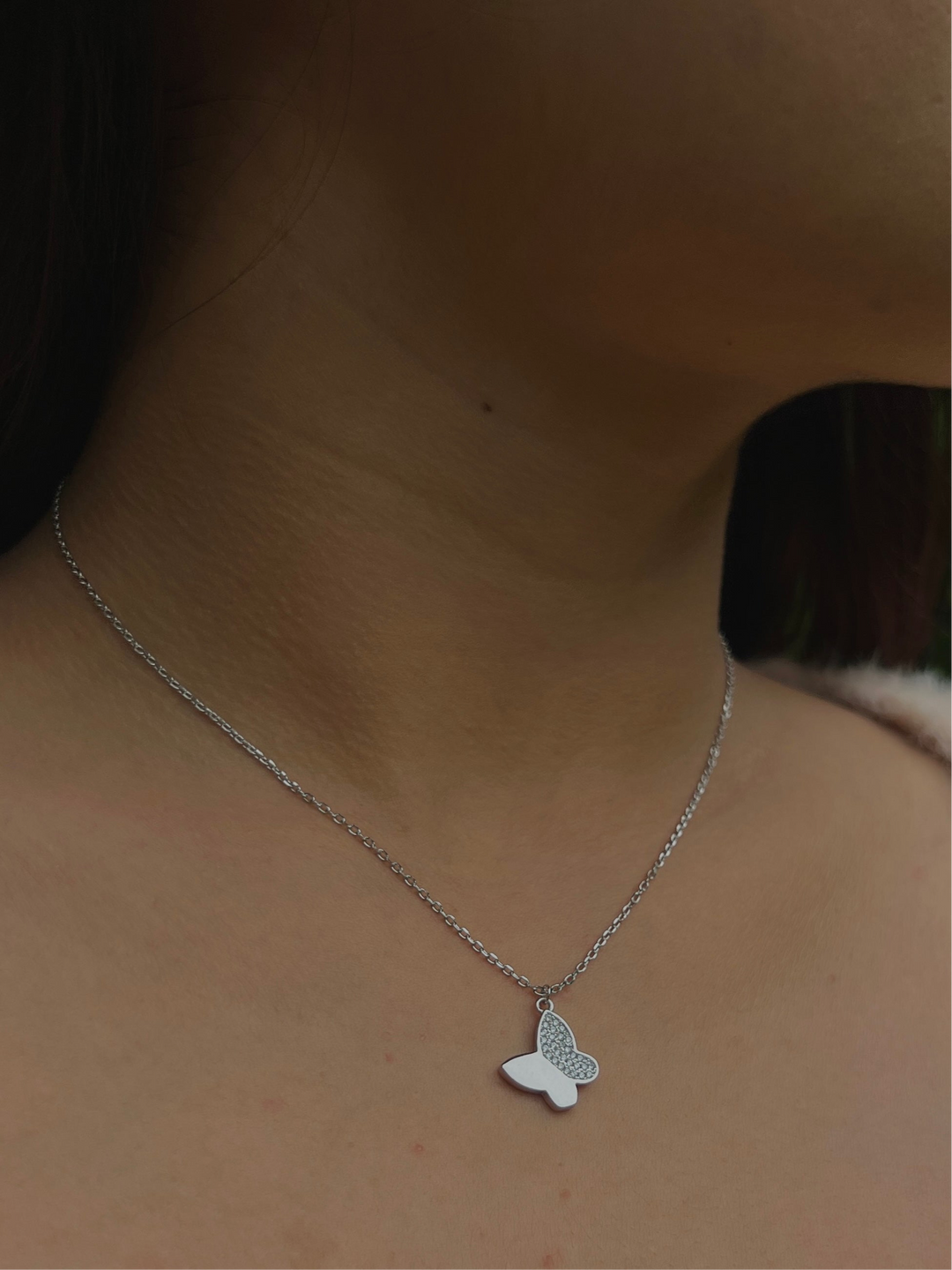 Collar Plata Mariposa