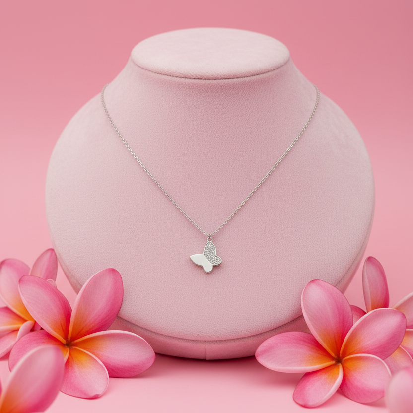 Collar Plata Mariposa