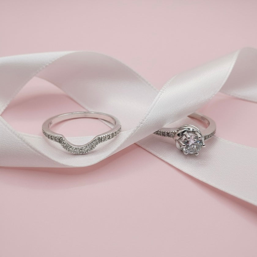 Anillos Dúo Luna Plata