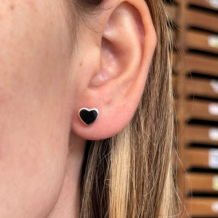 Aretes Ónix Negro 7MM