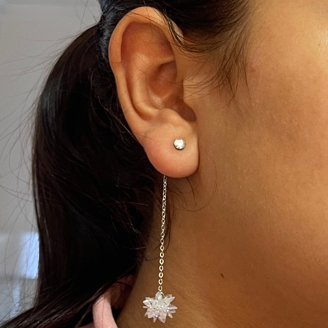 Aretes de Acero Largo Estrella 🌟