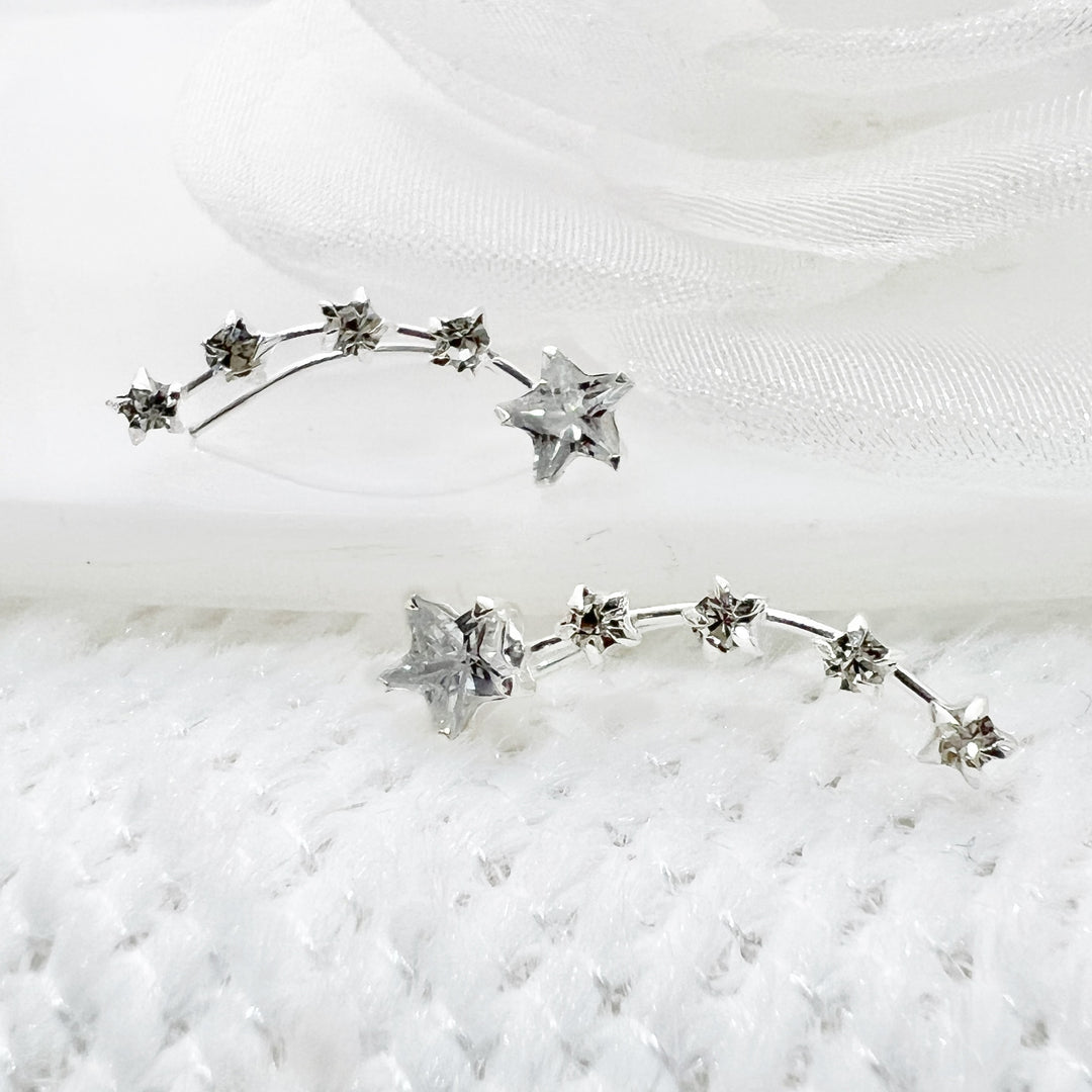 ▷Aretes Escaladores Estrellas ⭐️ Nicola Joyería 🇨🇷