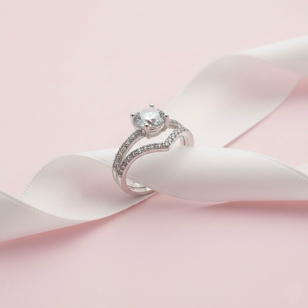 Anillos Dúo Vínculo Plata