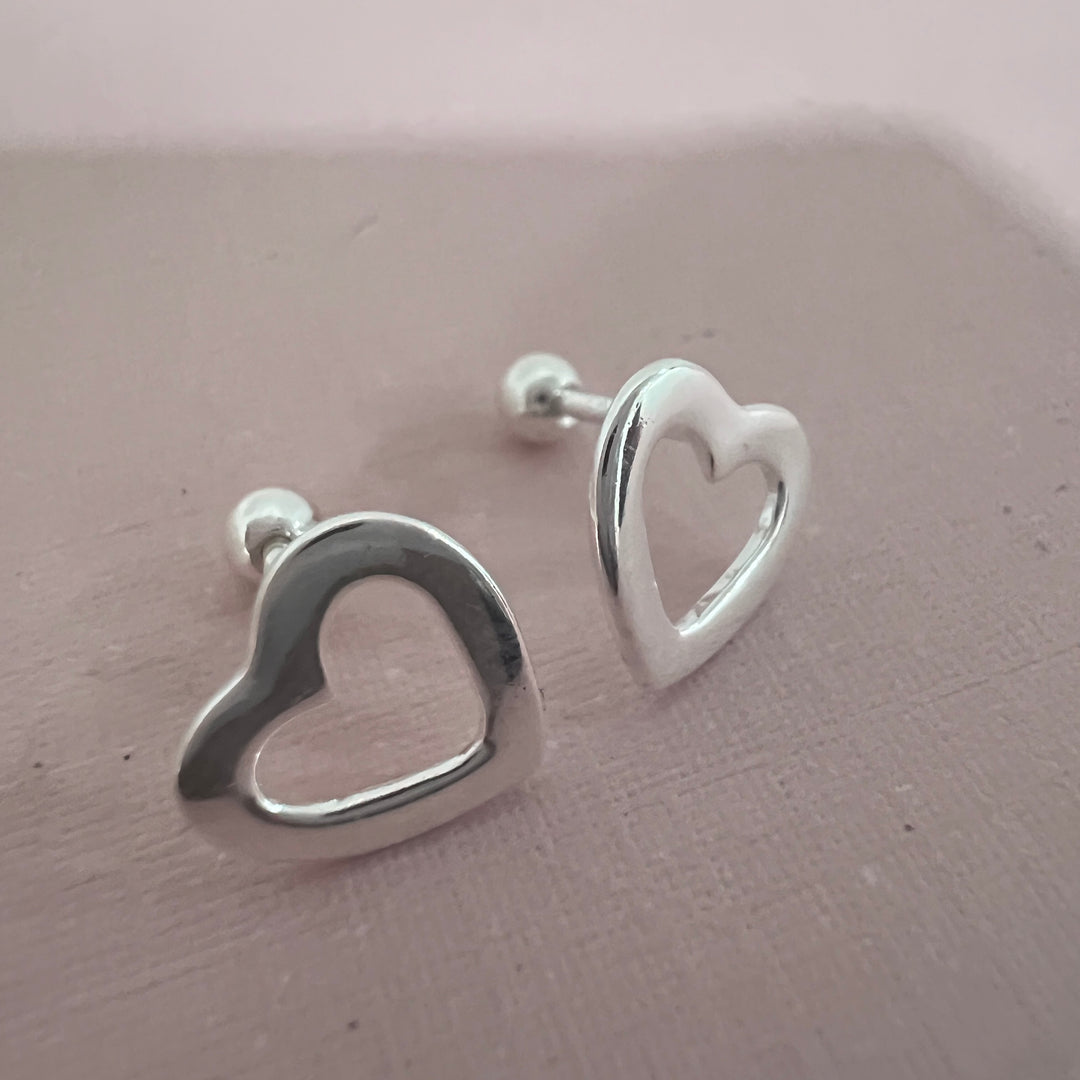 Aretes Plata Bebé Corazón