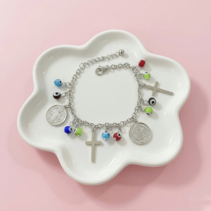 Pulsera Acero Cruz San Benito