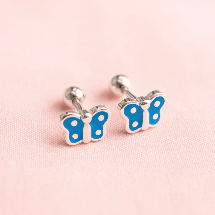 Aretes Plata Bebé Mariposa