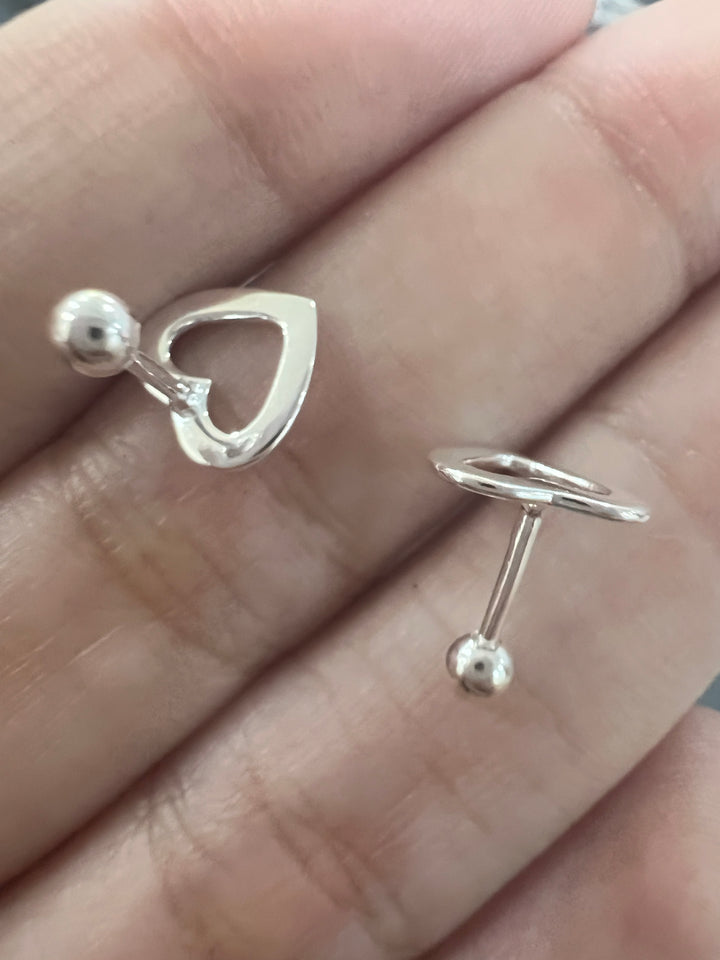 Aretes Plata Bebé Corazón
