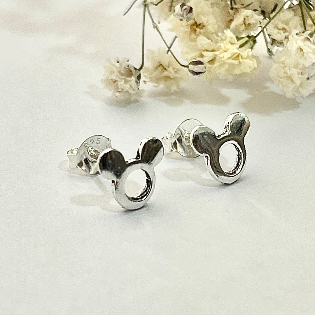Aretes Mickey Plata