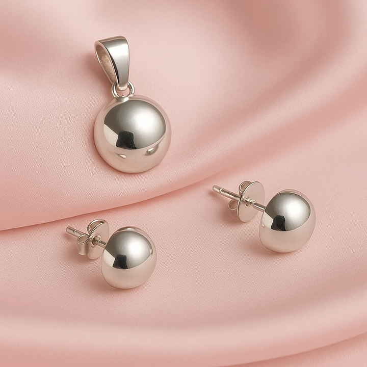 Juego Plata Media Bola Liso 🍡