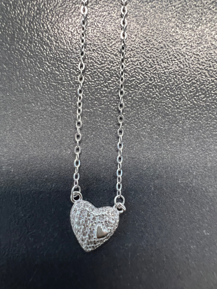 Collar Plata Corazón Grande