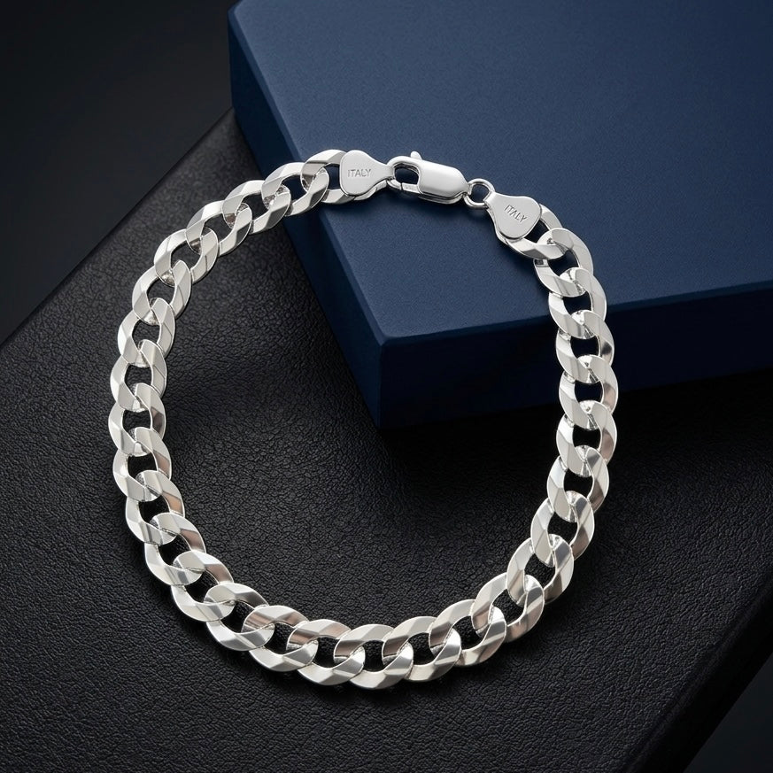 Pulsera Plata Hombre Curb