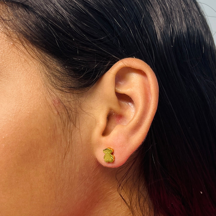 Aretes TOÜS Dorado Acero🐻 6MM