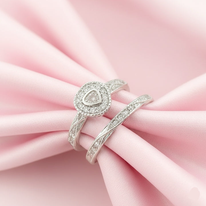 Anillos Dúo Miel - Plata 925