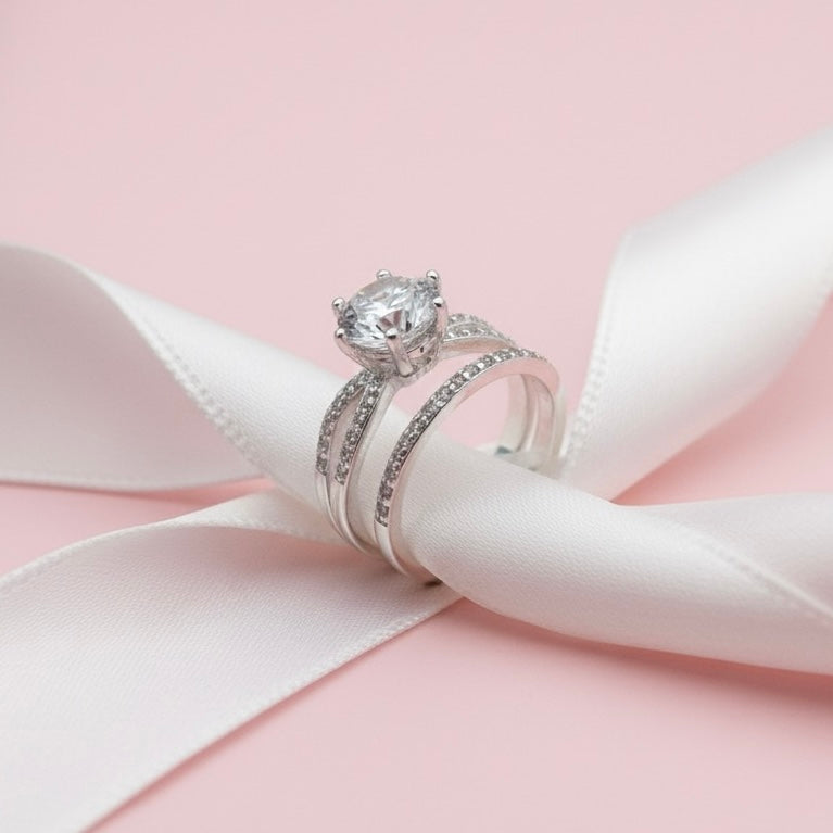 Anillos Dúo Infinito Plata