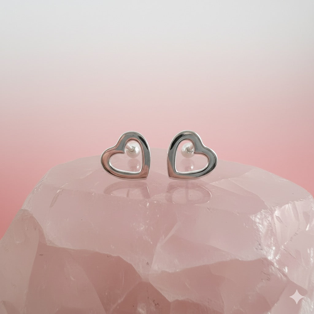Aretes Plata Bebé Corazón