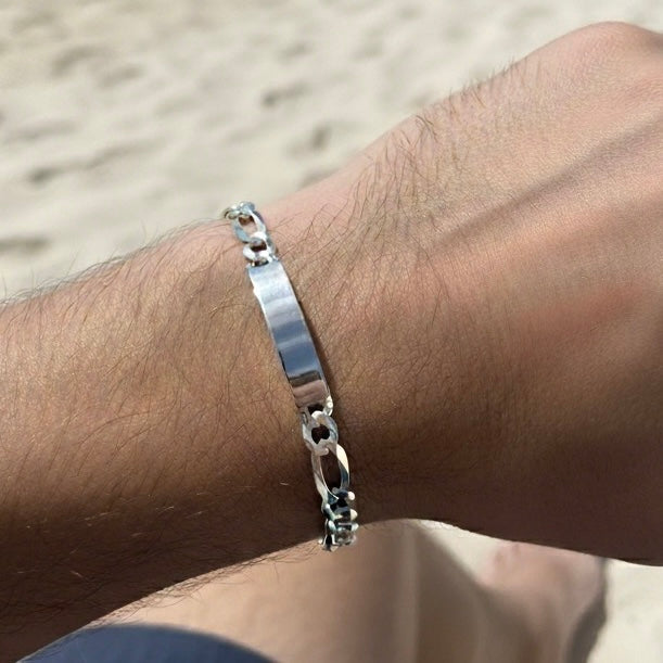 Pulsera Plata Hombre Fígaro