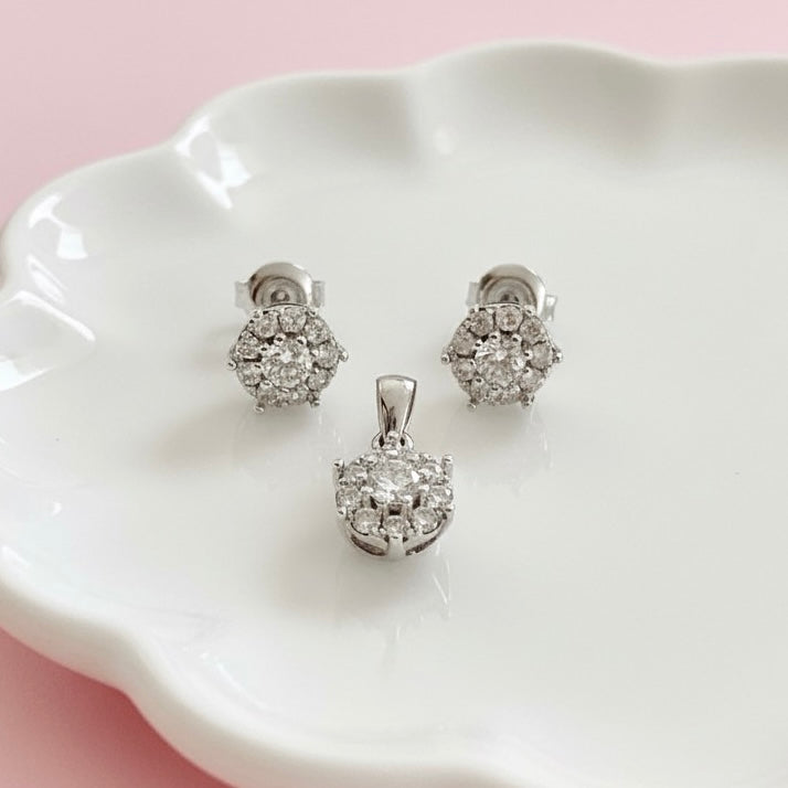 Juego Plata 🌸 Flor Circular