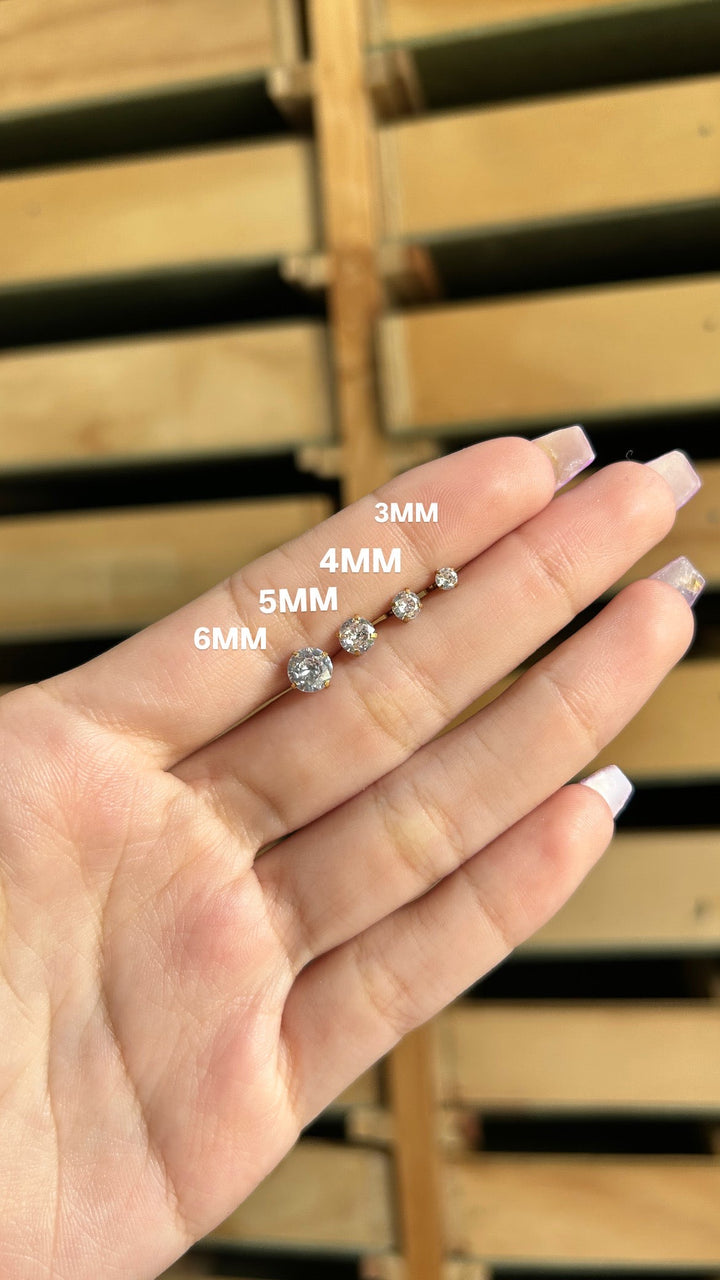 Arete Quirúrgico Blanco Dorado