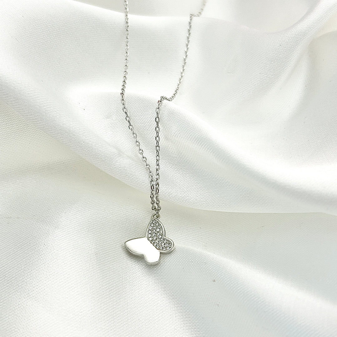 Collar Plata Mariposa