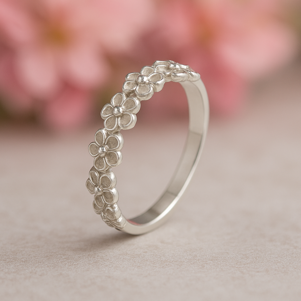 Anillo de Plata Flores 🌸🌸