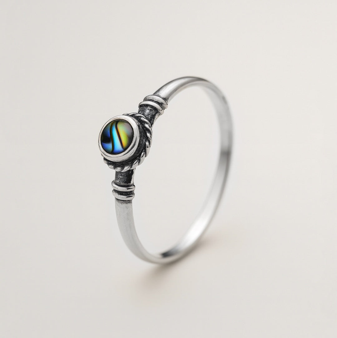 Anillo de Plata Circulo Abulón