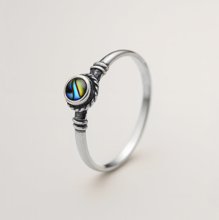 Anillo de Plata Circulo Abulón