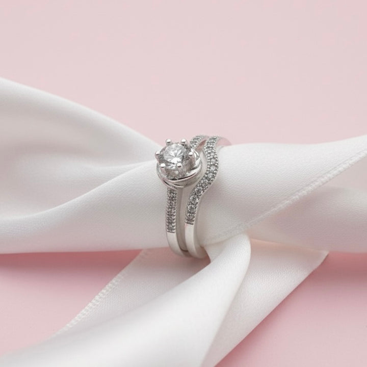 Anillos Dúo Luna Plata