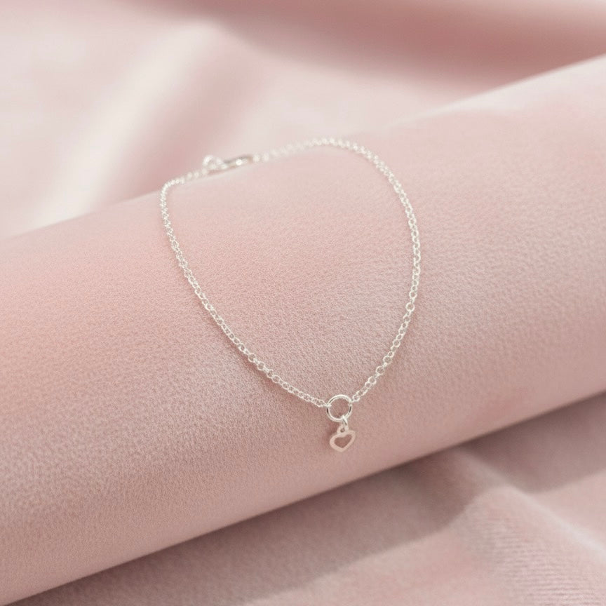 Tobillera Plata Corazoncito