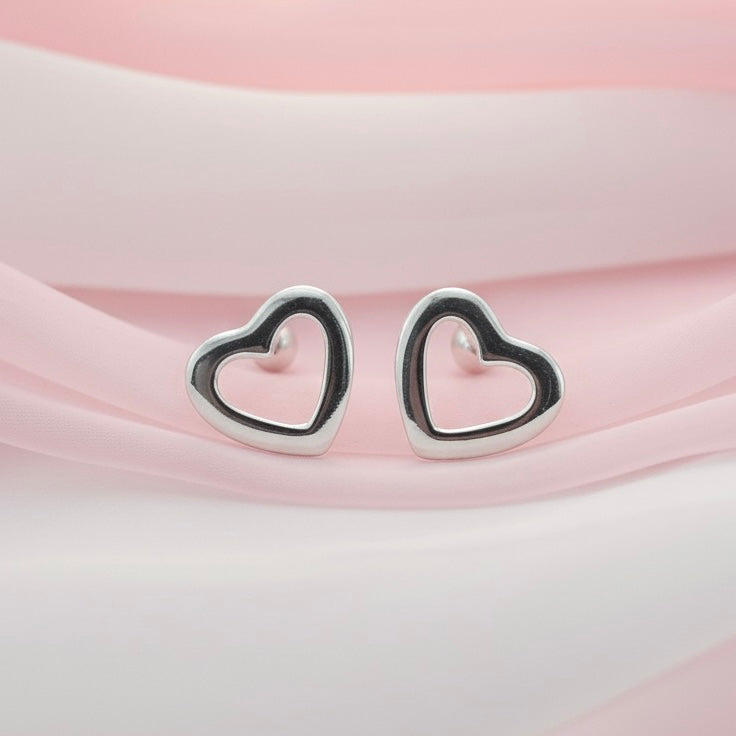 Aretes Plata Bebé Corazón
