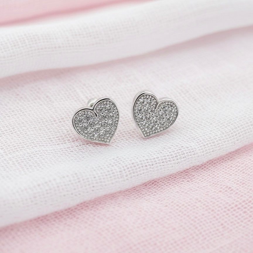 Aretes Plata Bebé Corazón