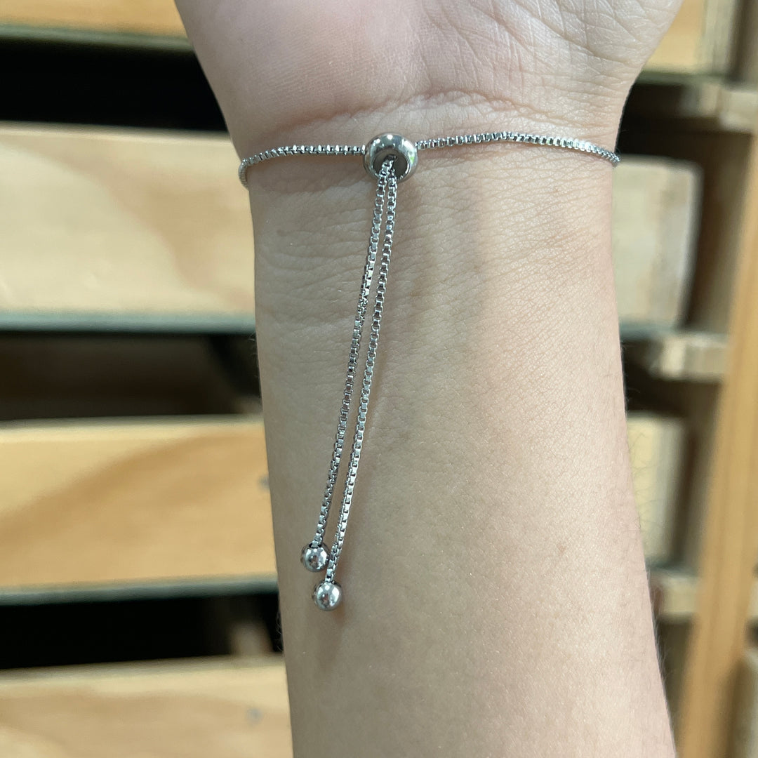 Pulsera de Acero Trenzas Plateada