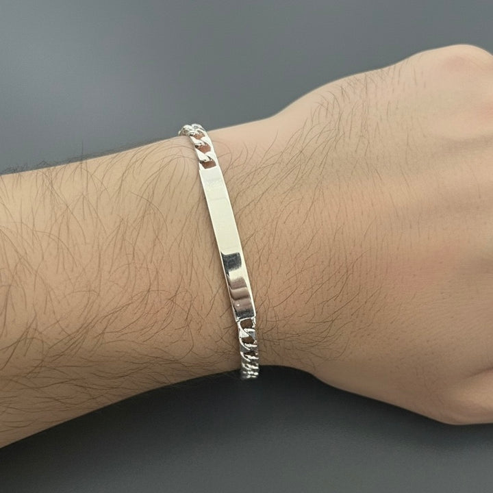 Pulsera Plata Hombre Curb