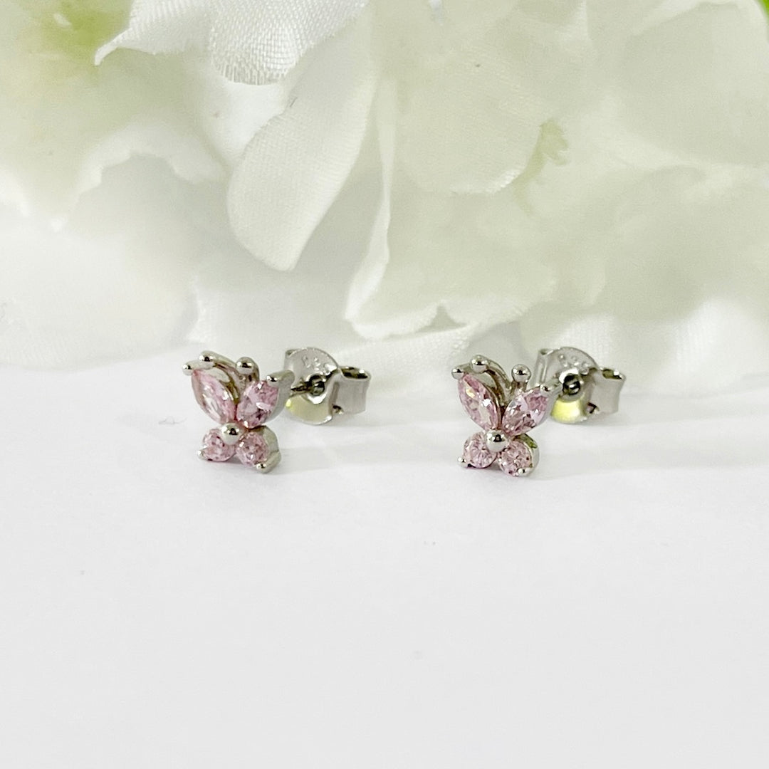 Aretes de Plata Mariposa Rosita