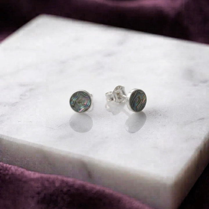 Aretes Abulón Plata 6MM