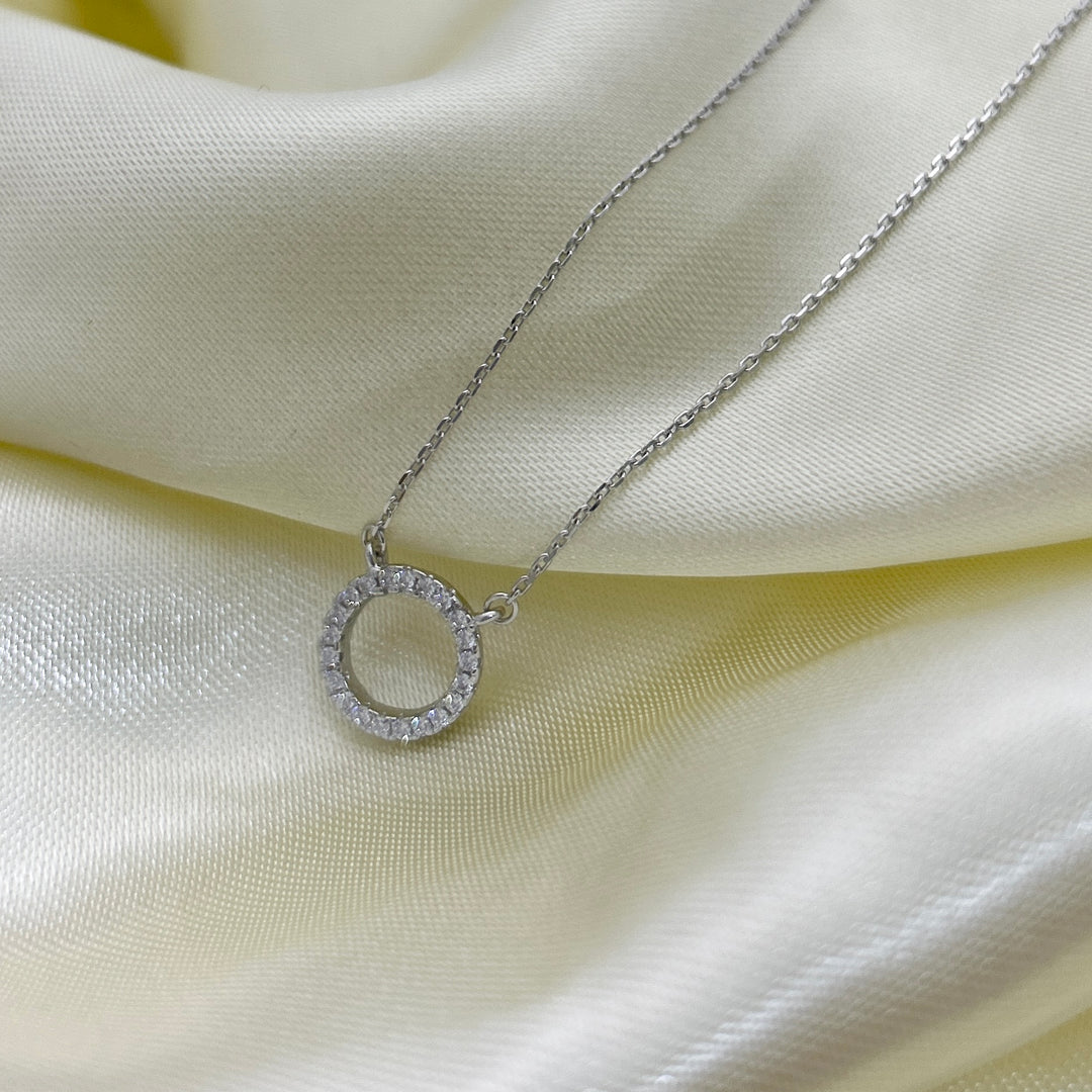 Collar Plata Circulo Pequeño