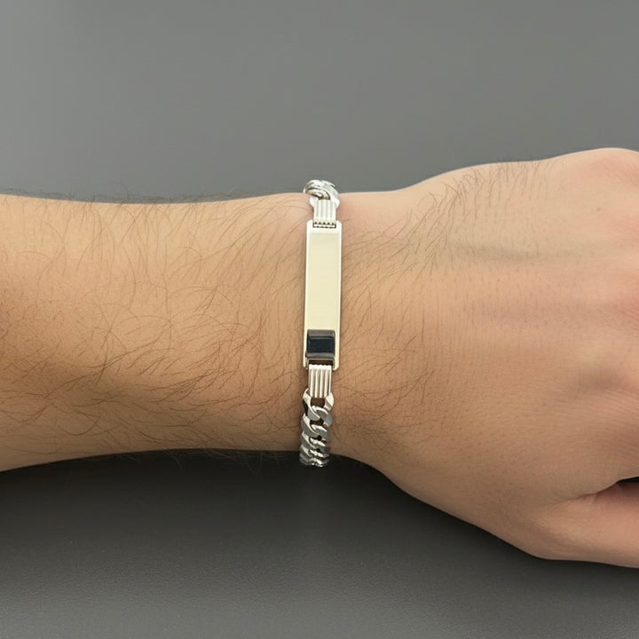 Pulsera Plata Hombre Curb
