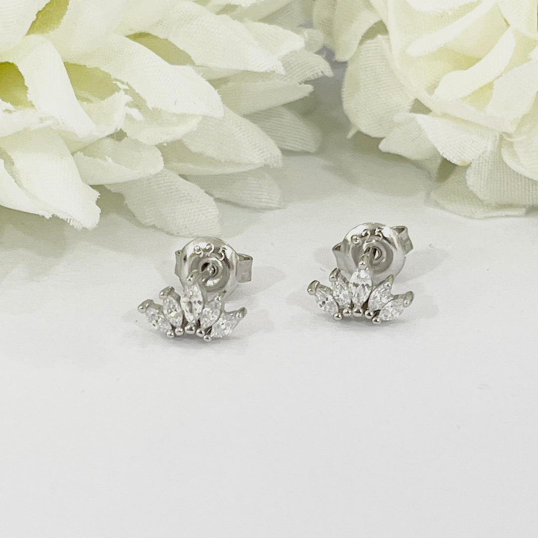 Aretes de Plata Pétalo 9MM