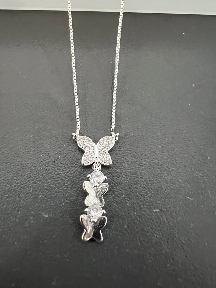 Collar Plata Mariposas