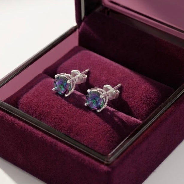 Aretes Plata Topacio Místico