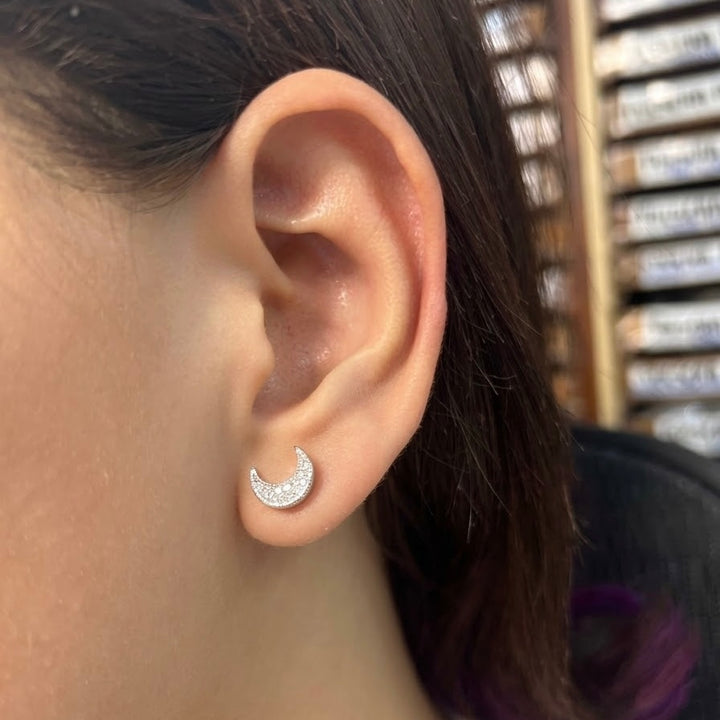 Aretes 🌙 Plata 10MM