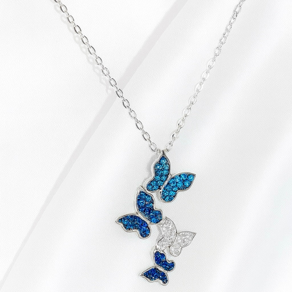 Collar Plata Mariposas