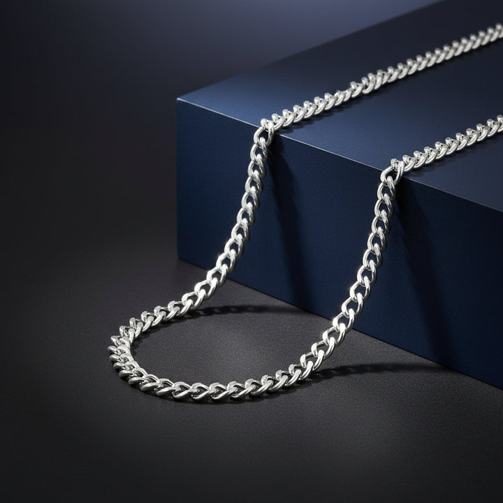 Cadena de Plata - Curb Hueca 3.5MM