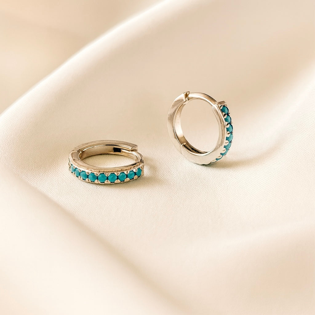 Huggies Plata 💎 Celeste Mini