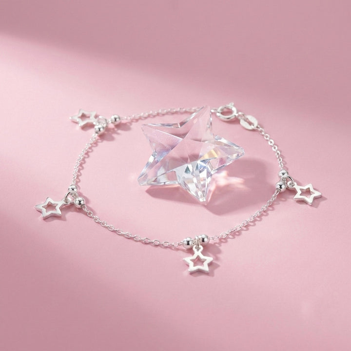 Pulsera Plata Estrellas