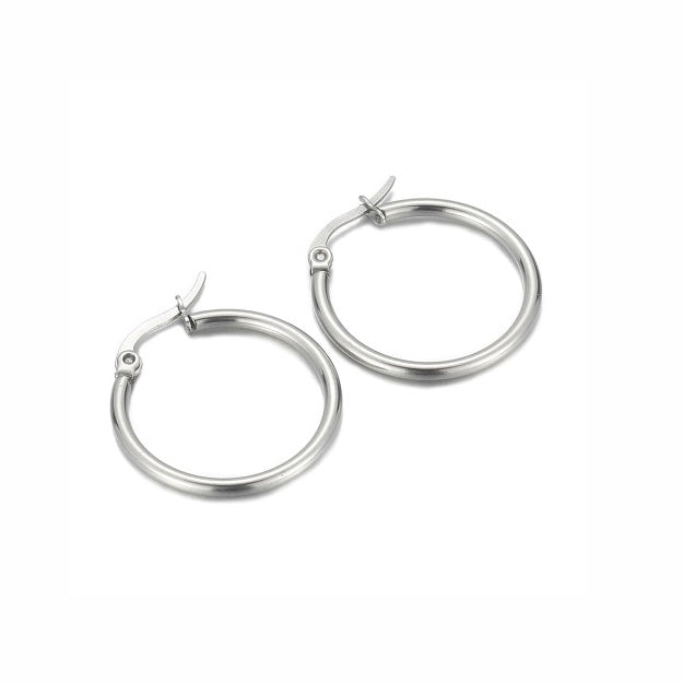 Argollas de Plata Tubo 8MM