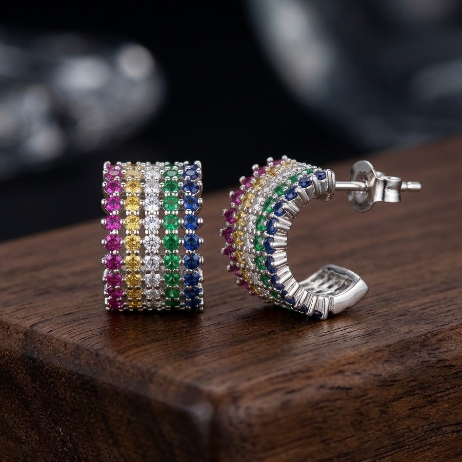 Aretes de Plata Colors