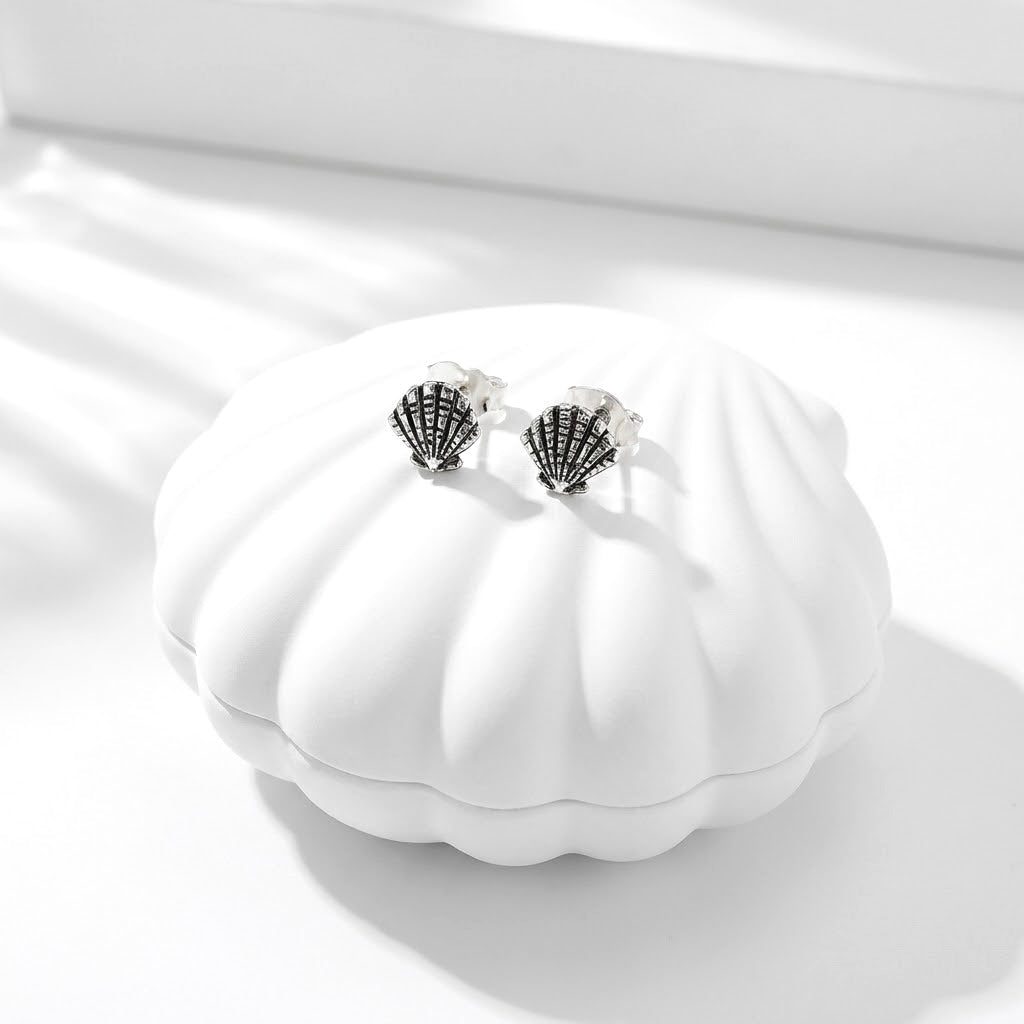 Aretes Conchas Plata