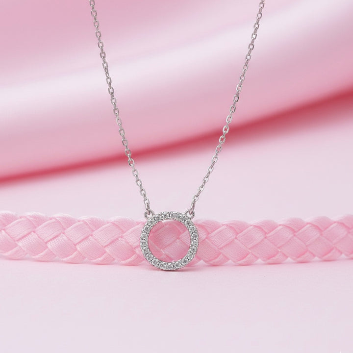 Collar Plata Circulo Pequeño