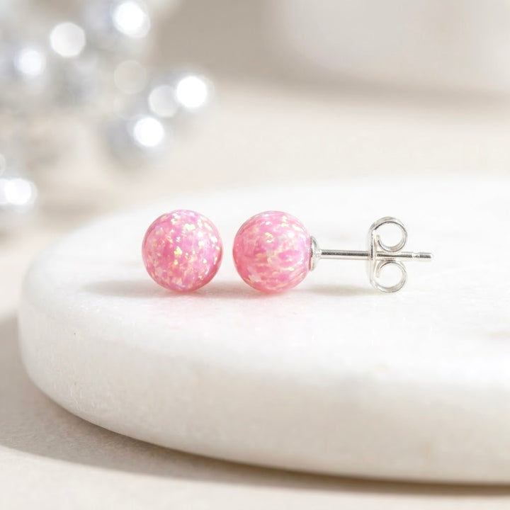 Aretes Ópalo Plata 5MM