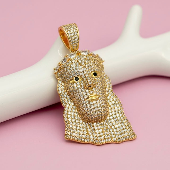 Dije de Acero Jesucristo Oro Rosa